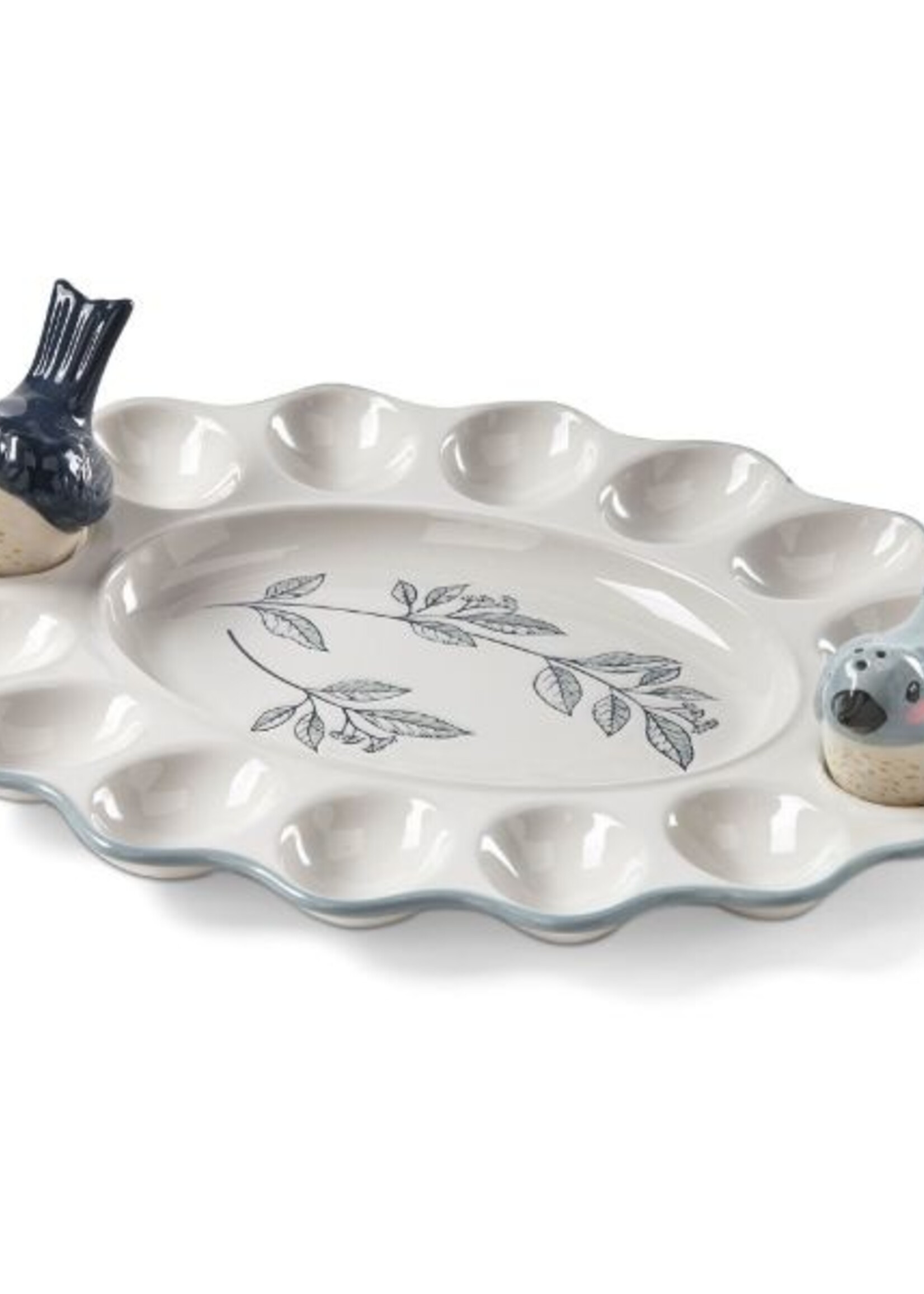 TAG Songbirds Egg Platter w/ S&P Shakers
