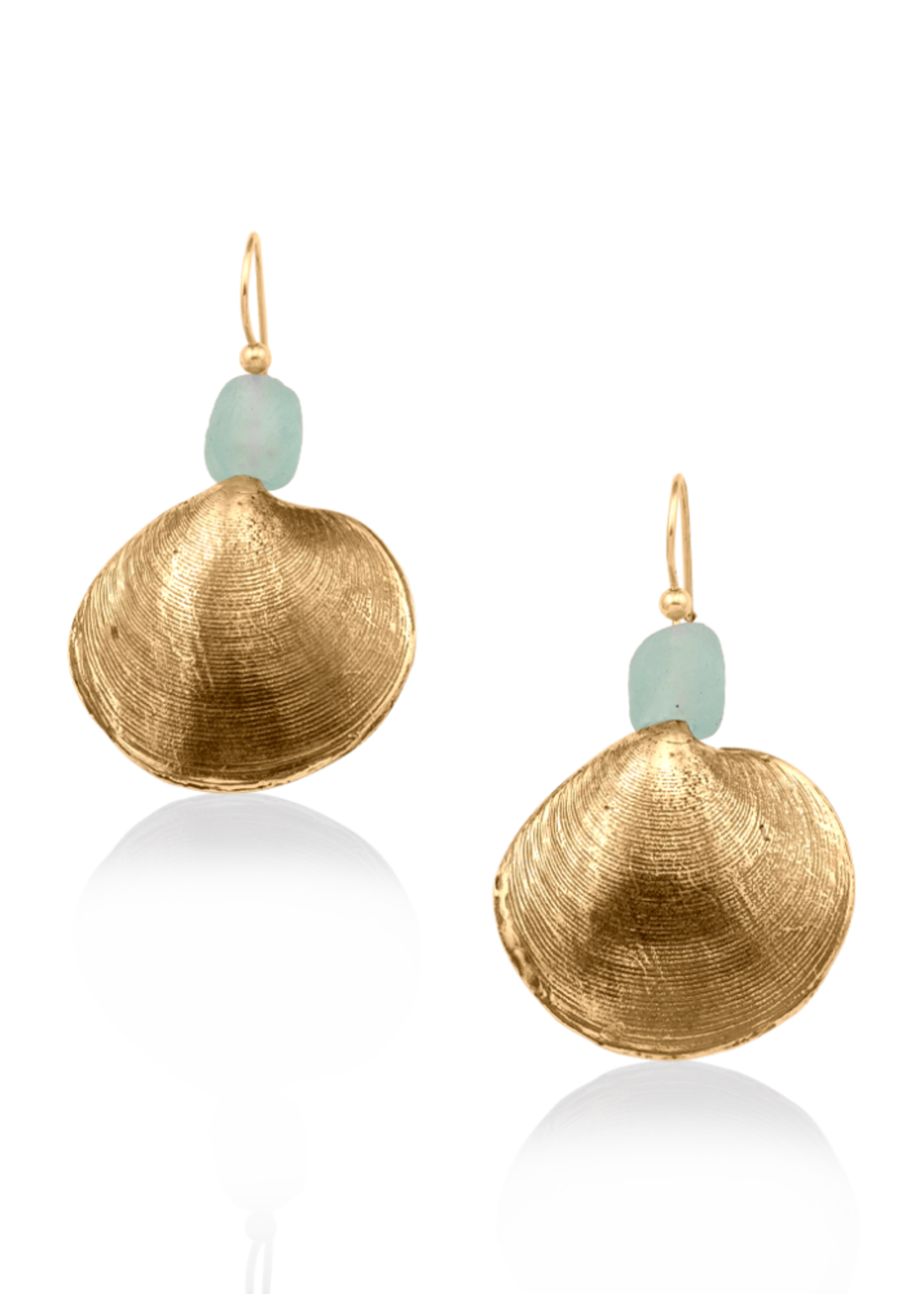 Mignon Faget Disc Dangle Earrings Bronze