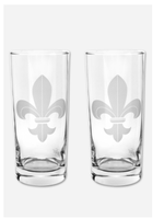 Mignon Faget Fleur de Lis Tumblers s/4