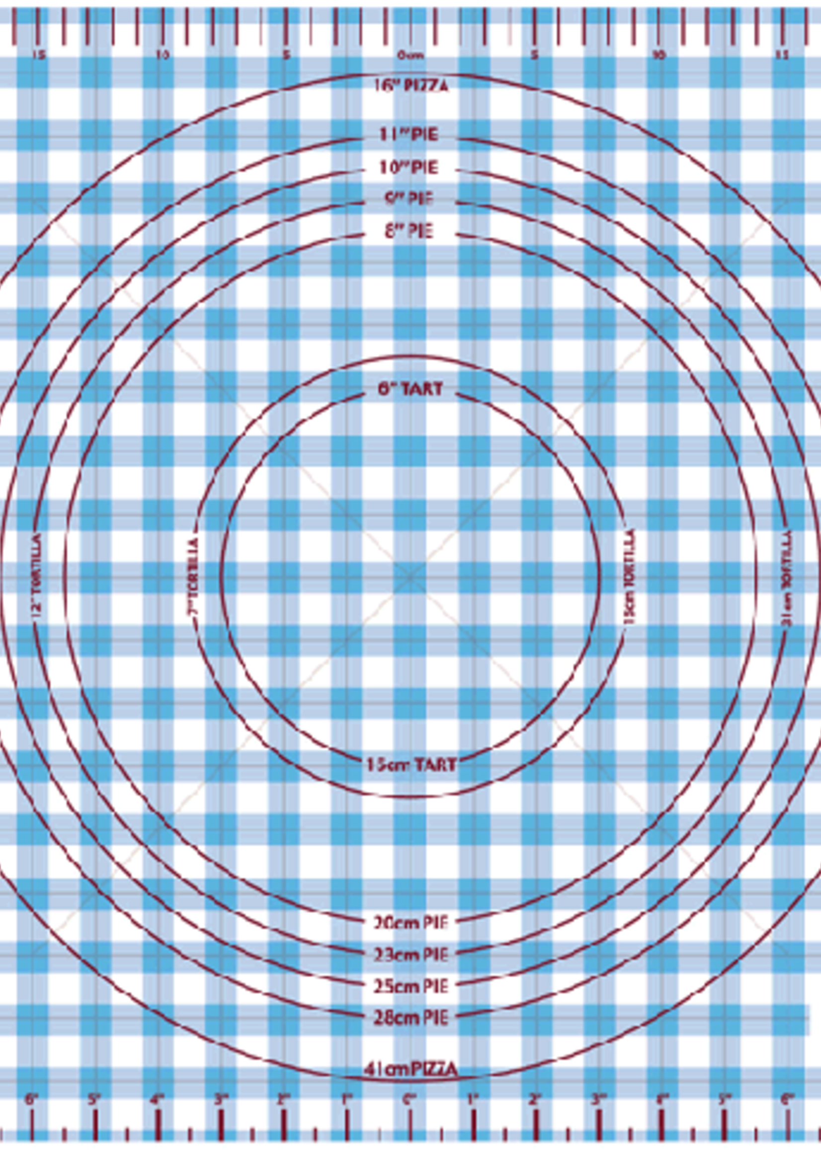 Blue Gingham Magic Dough Pastry Mat