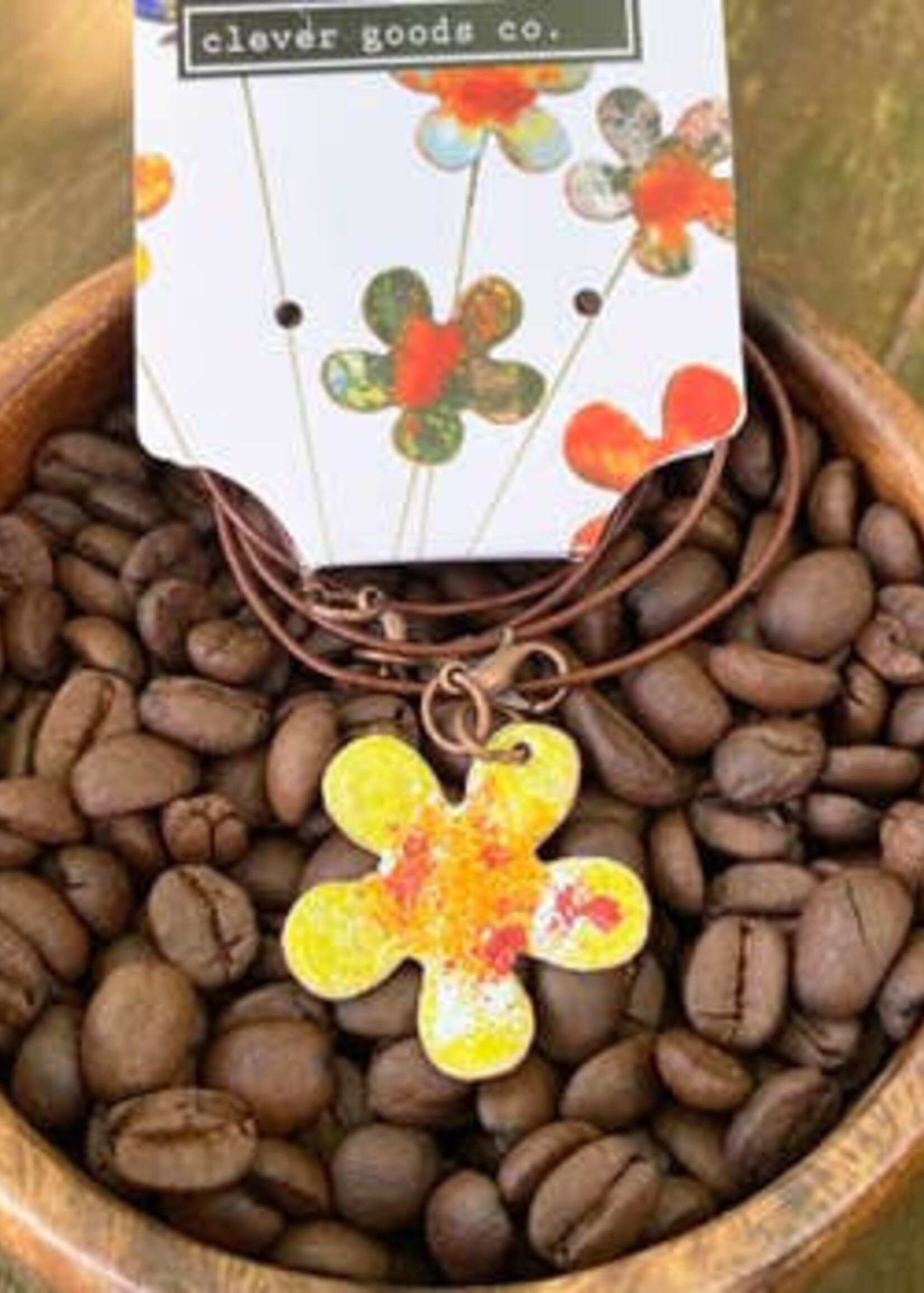 Copper Enamel Necklace