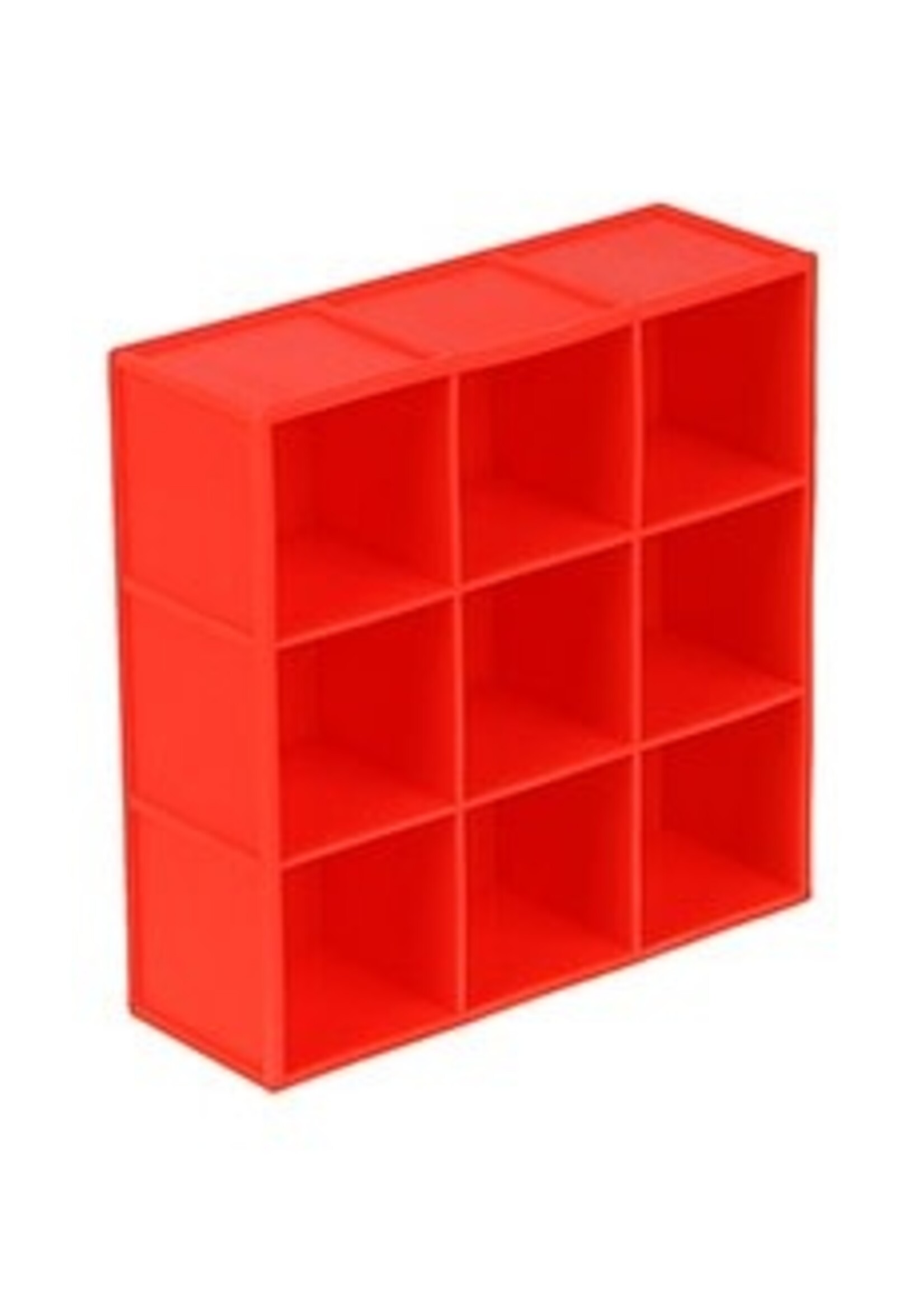 Red 2 Pack Cube Ice Tray 4.25"