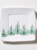 Vietri Lastra Holiday Handled Square Platter