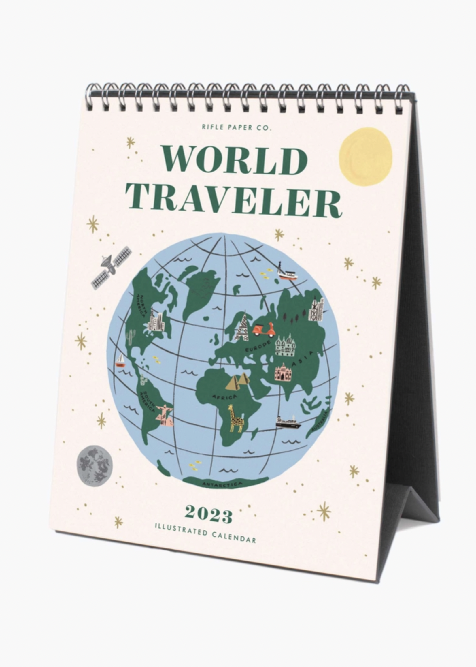 Rifle Paper World Traveler 2023 Desk Calendar