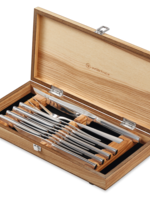 Wusthof 10pc Stainless Steak Knife & Carving Set, Olivewood Chest