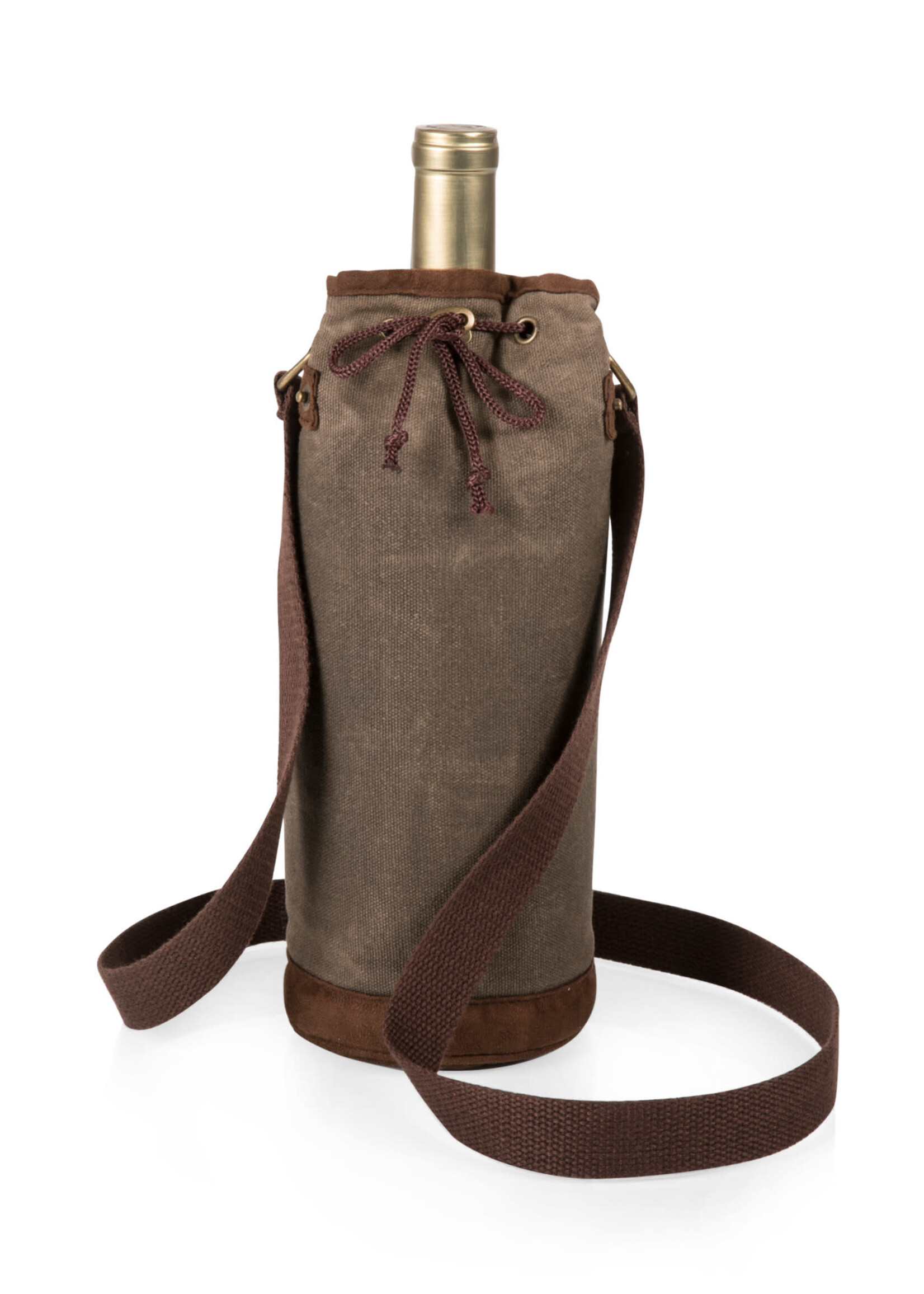 Picnic Time Waxed Canvas Wine Tote