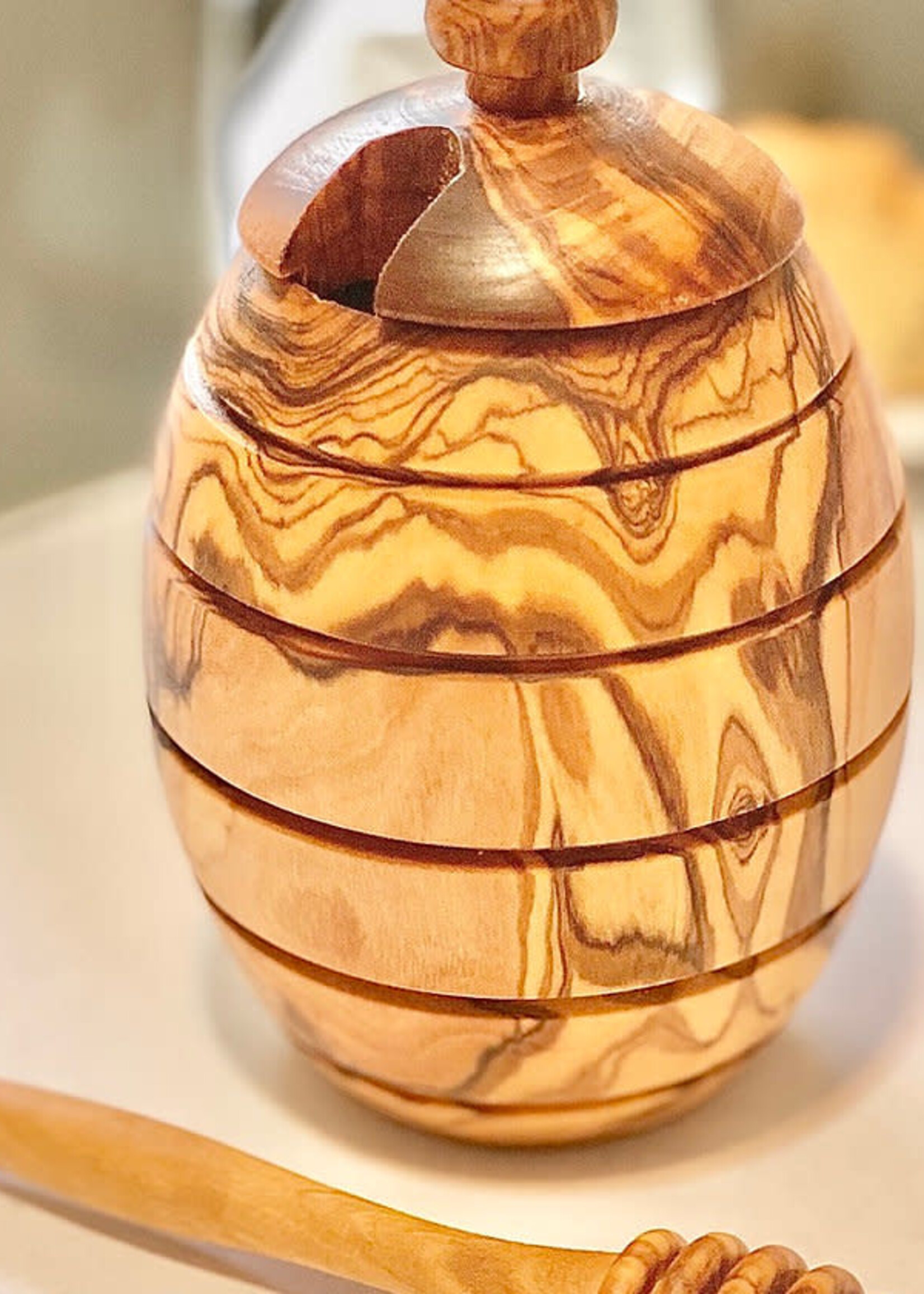 Honey Jar, Olive Wood