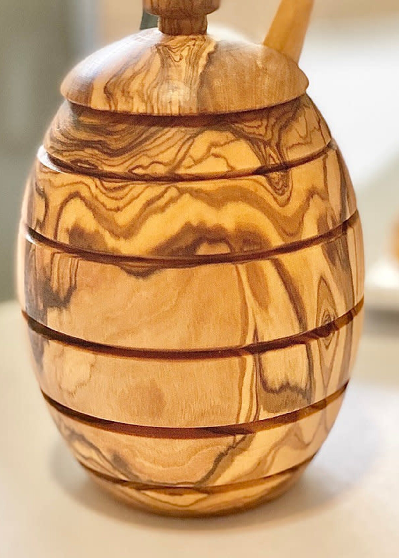 Honey Jar, Olive Wood