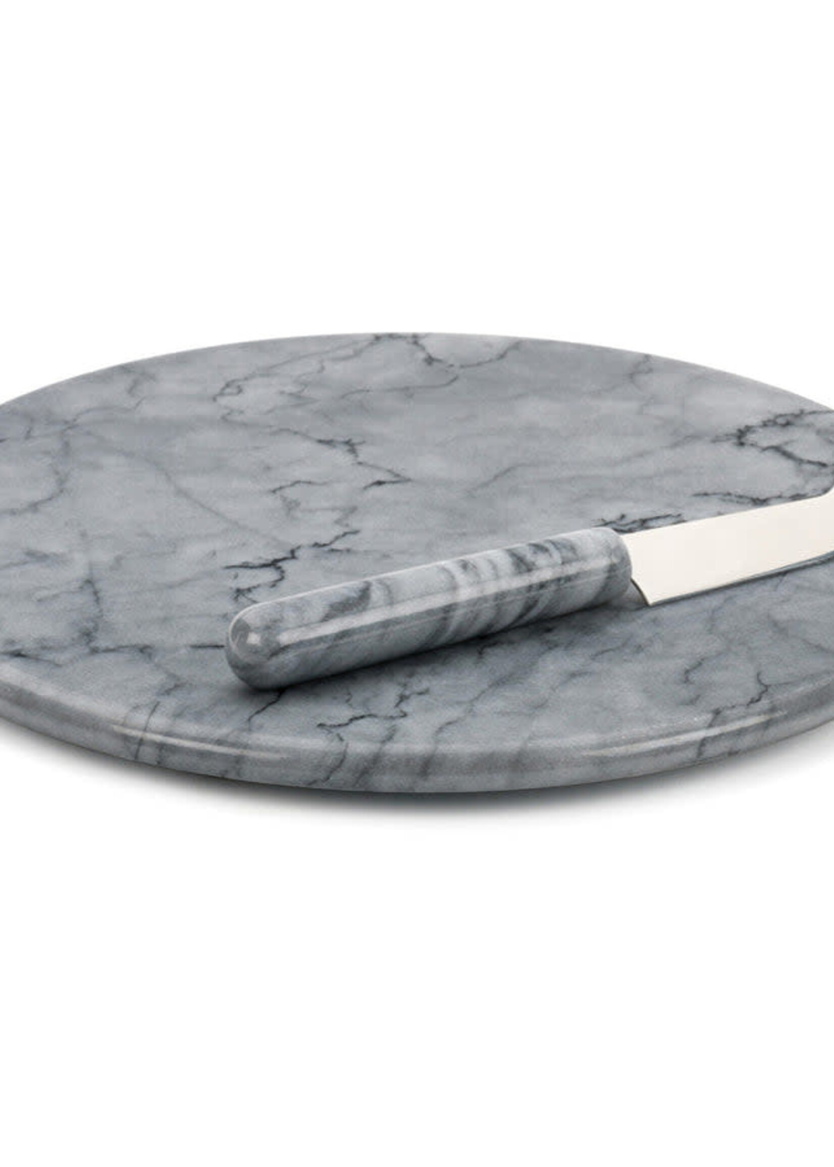 RSVP Grey Marble Cheese Board & Knife