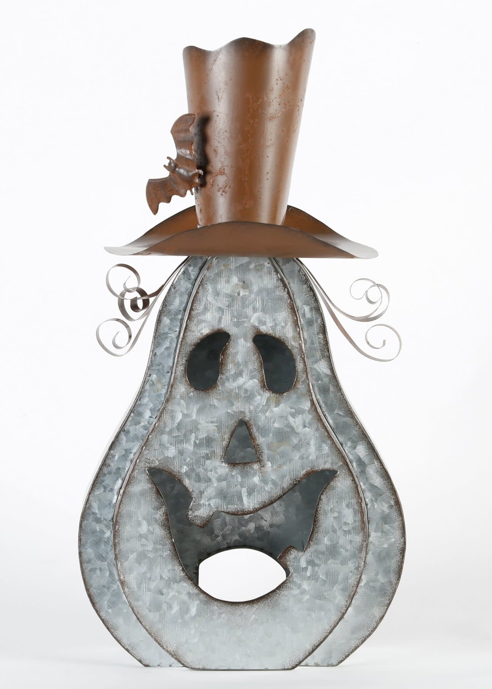 Deck The Halls Y'all Metal Tealight Pumpkin #1