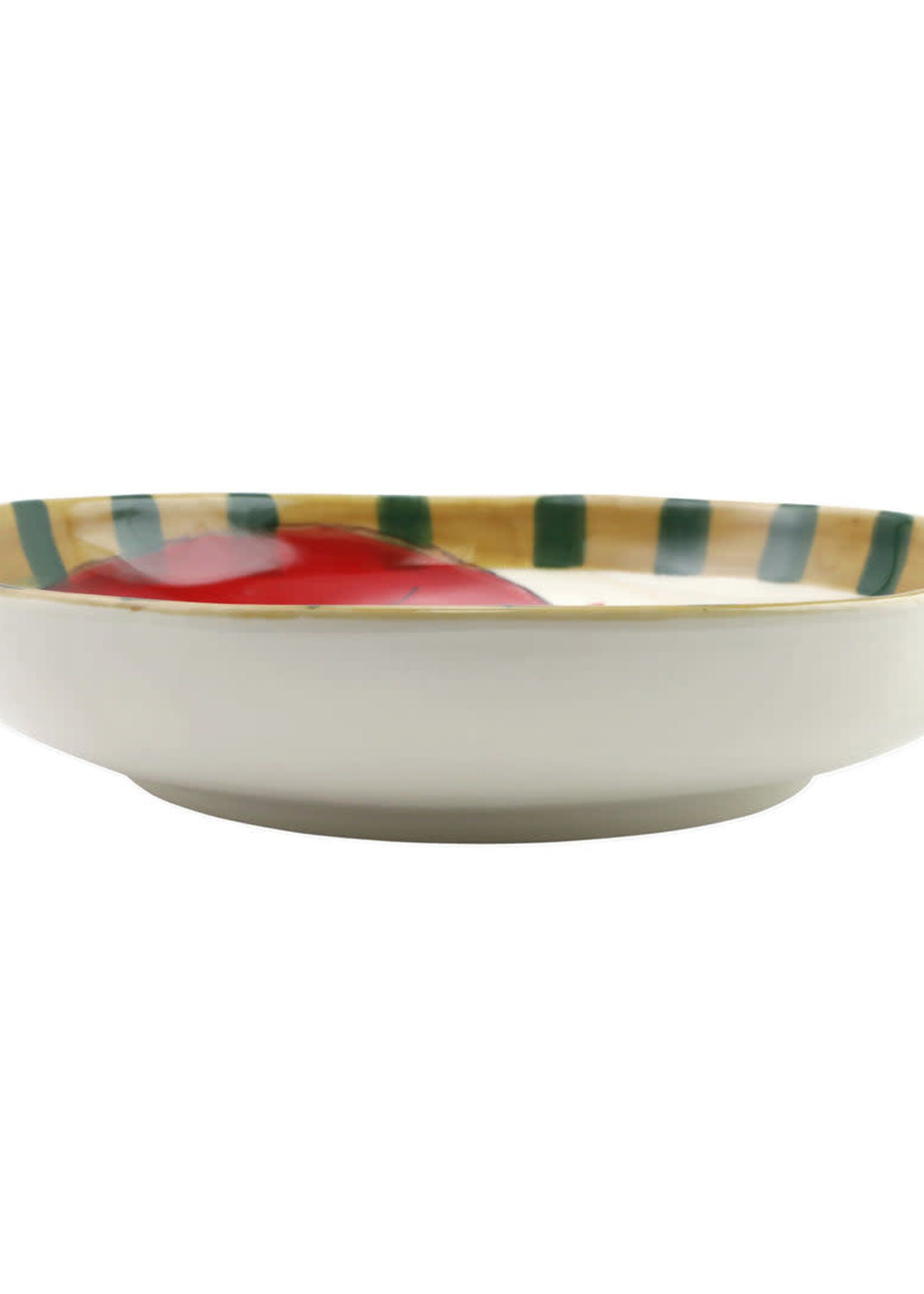 Vietri OSN Round Shallow Bowl w/ Train Reired