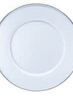 Golden Rabbit Dinner Plate : Solid White