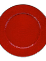 Golden Rabbit Dinner Plate : Solid Red Retired