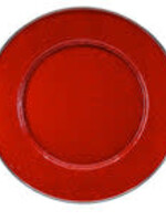 Golden Rabbit Sandwich Plate :  Solid Red