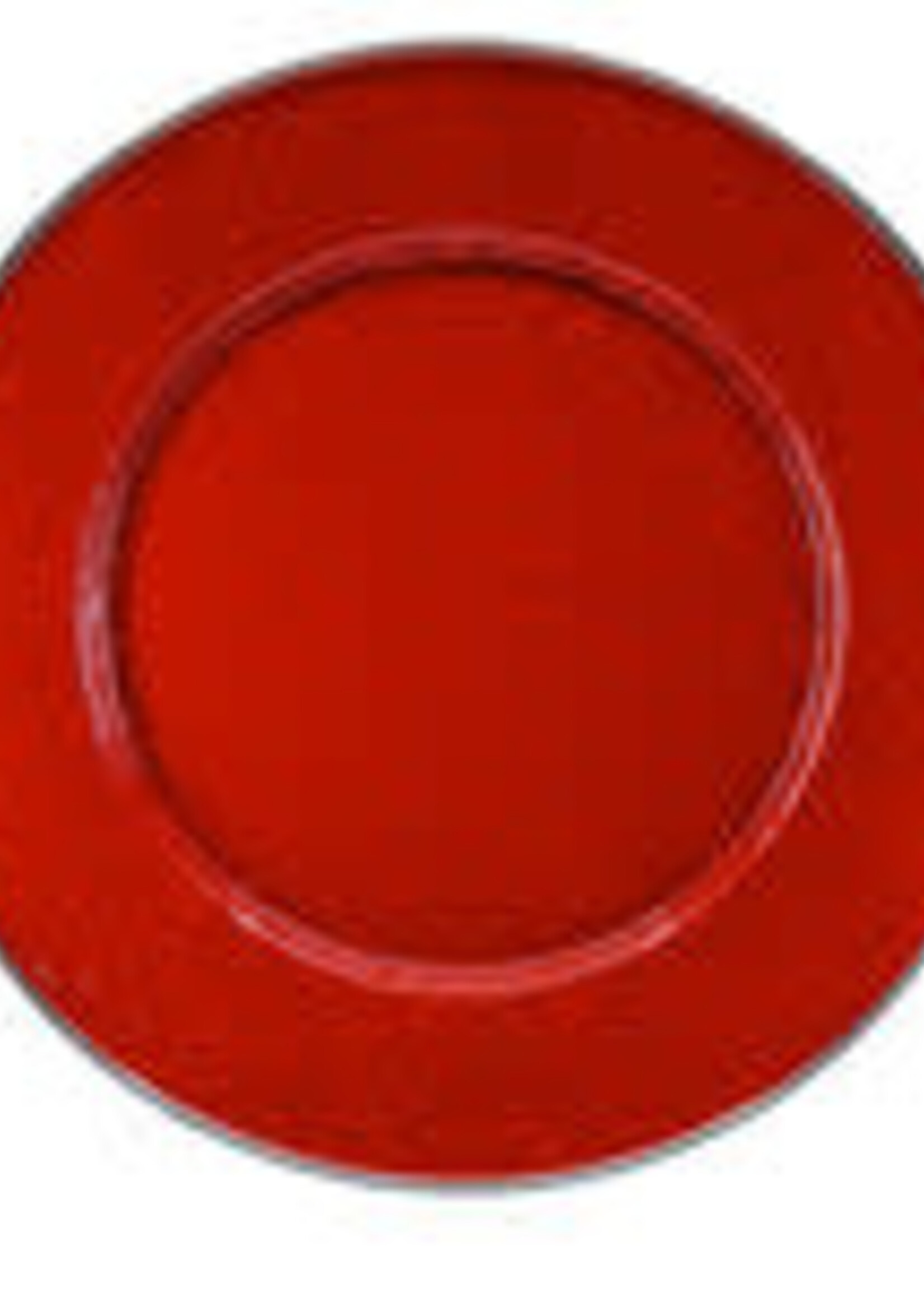 Golden Rabbit Sandwich Plate :  Solid Red Retired