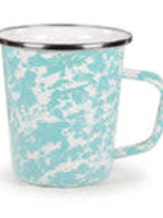 Golden Rabbit Latte Mug : Sea Glass Swirl