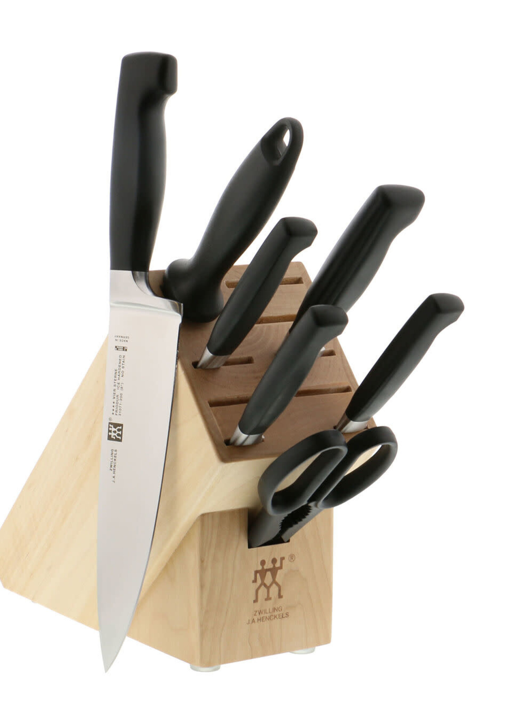 Zwilling Four Star 8pc Block Set - Natural Birch Wood Zwillingfest Special