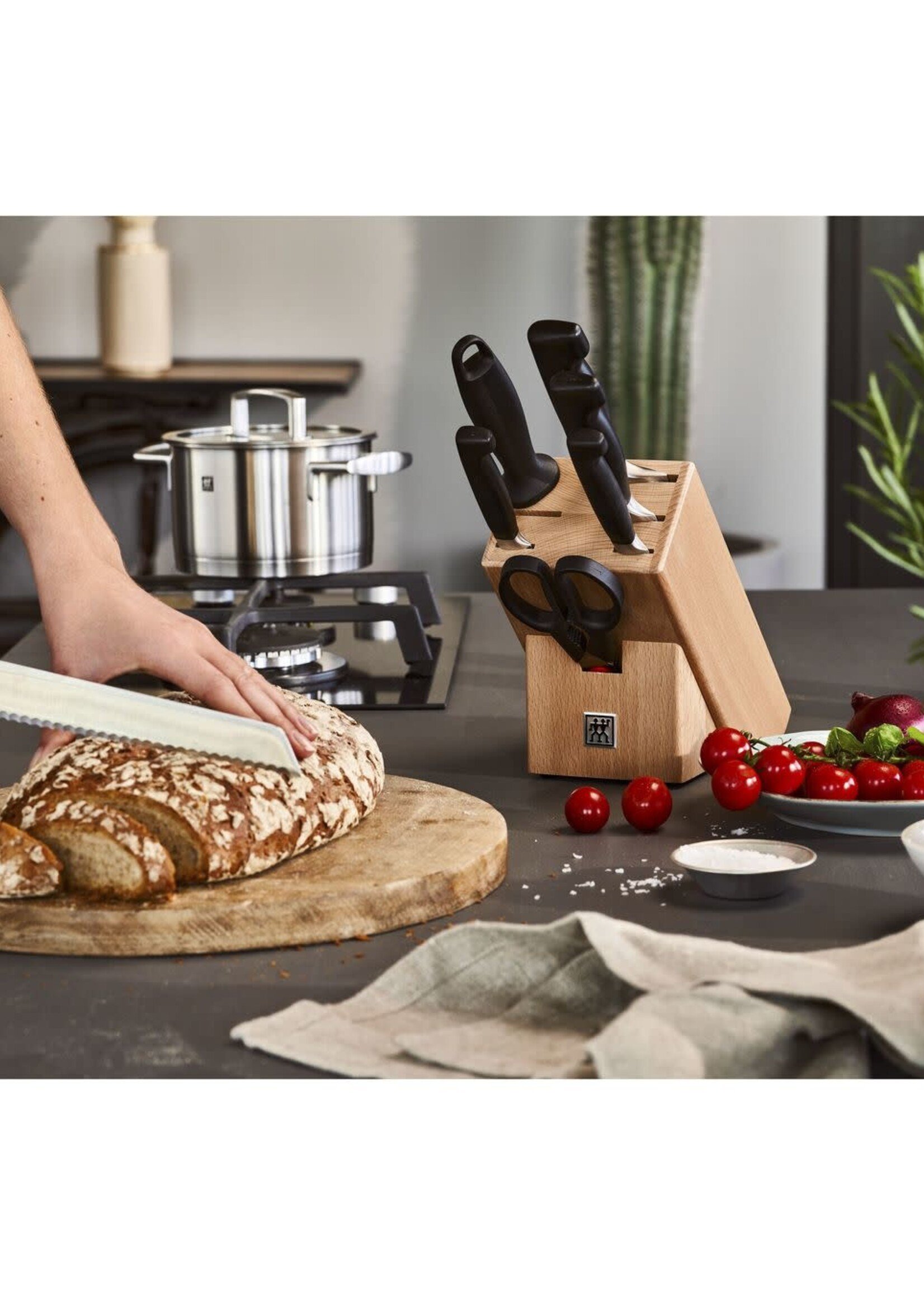 Zwilling Four Star 8pc Block Set - Natural Birch Wood Zwillingfest Special