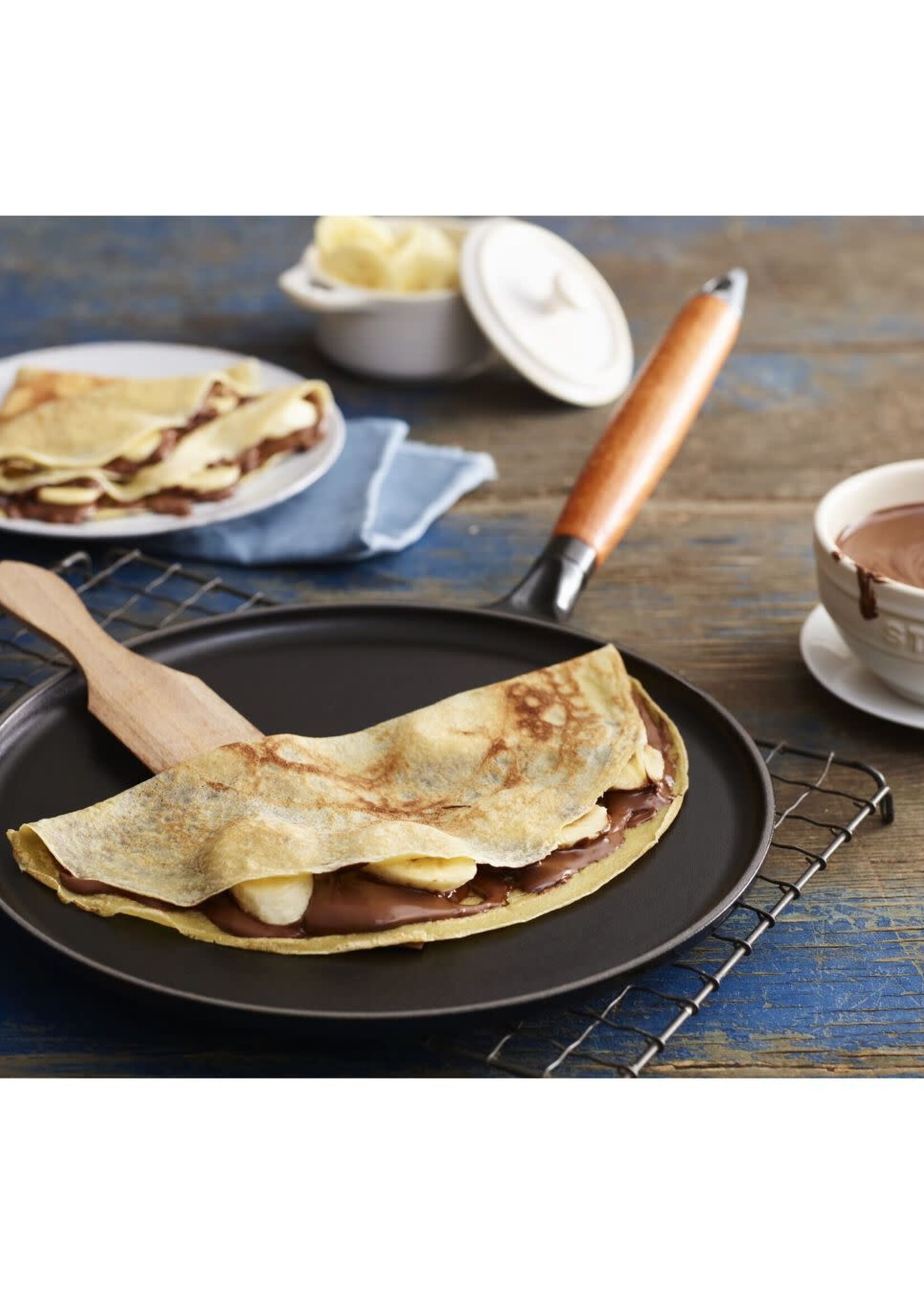 Staub Crepe Pan w/ Spreader & Spatula 12-inch Black Fall25