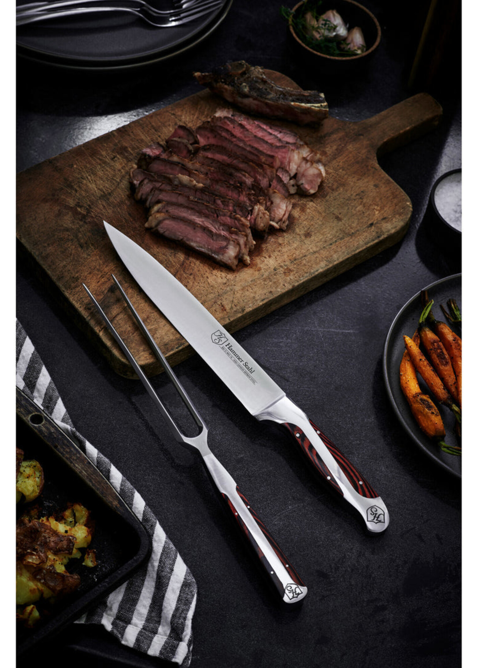 Heritage Steel Carving Knife & Fork Set