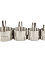 RSVP Biscuit Cutters S/4 Rippled