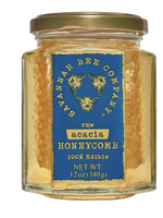 Savannah Bee Acacia Honey Comb Hex Jar 12 oz
