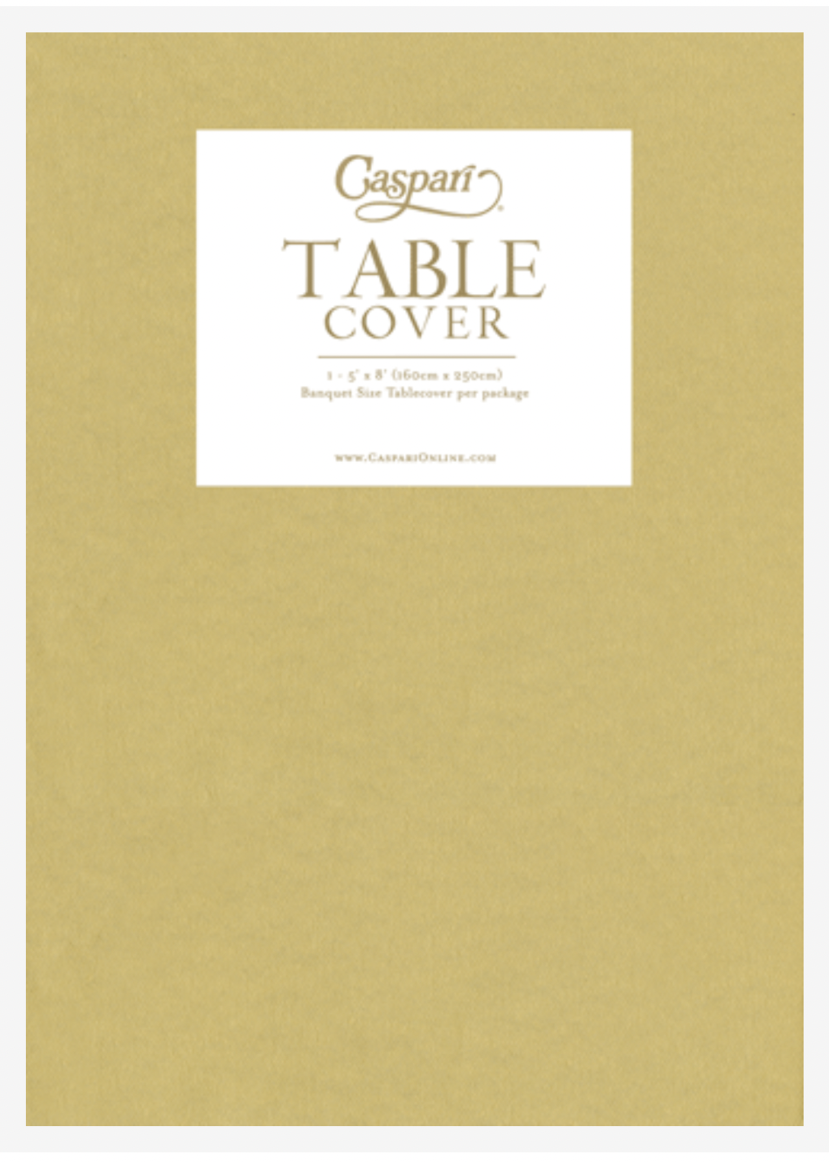 Caspari Paper Linen Tablecover : Gold Solid Airlaid