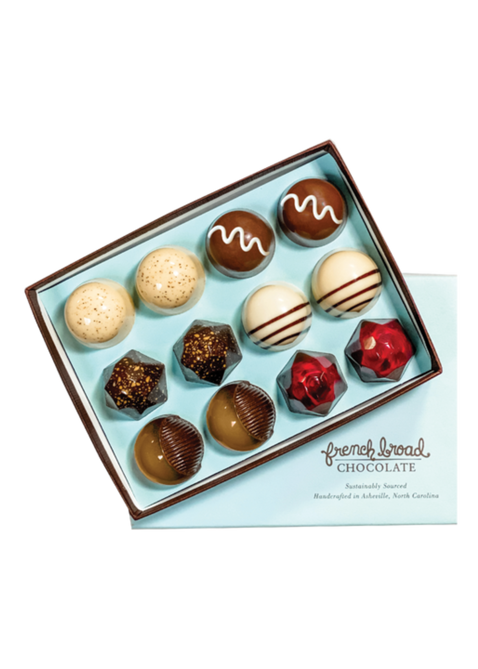 French Broad Chocolates 12PC Holiday Collection Bonbons