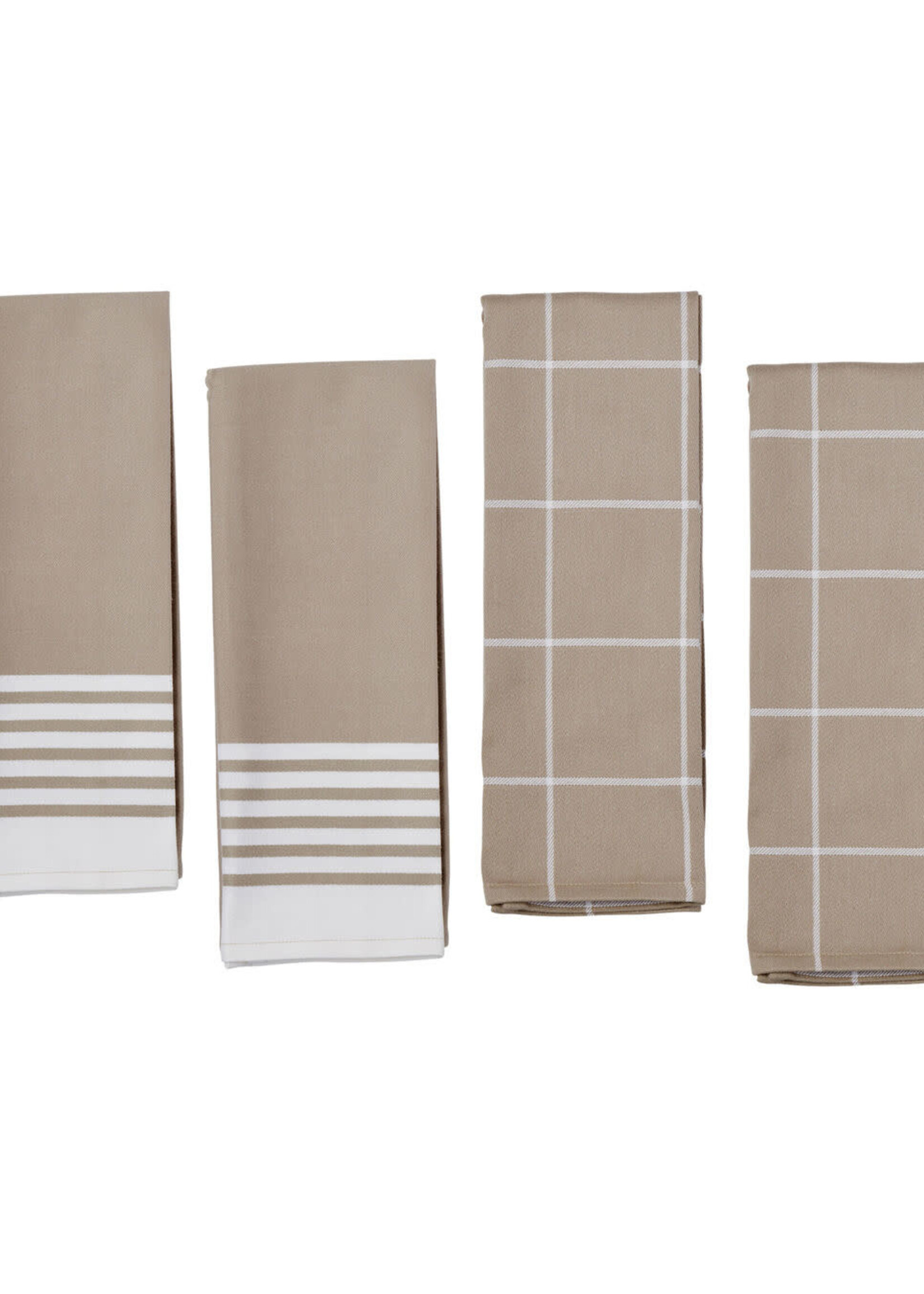 Zwilling Kitchen Towels - 4pc Taupe