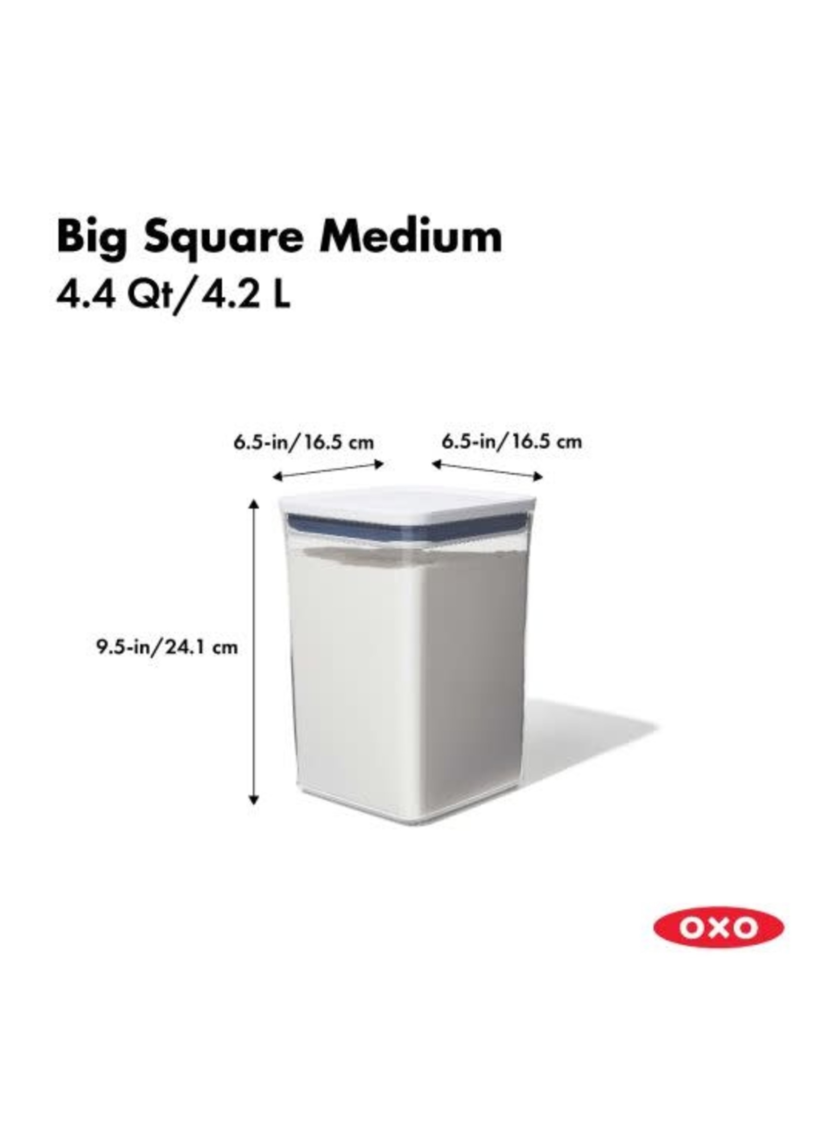  OXO Steel POP Container - Big Square - 4.0 Qt - Food Savers