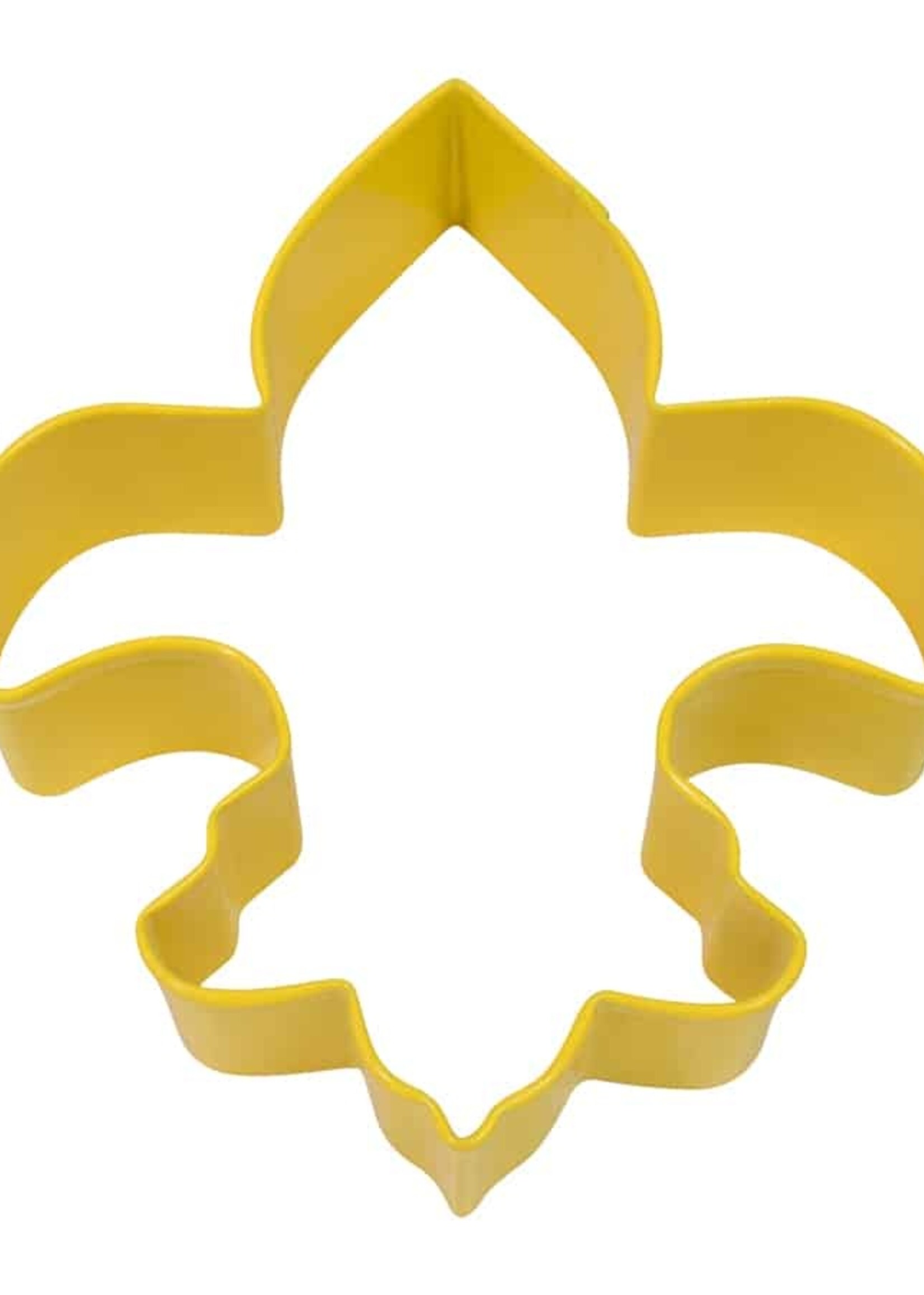 R & M Yellow Fleur de Lis Yellow Cookie Cutter