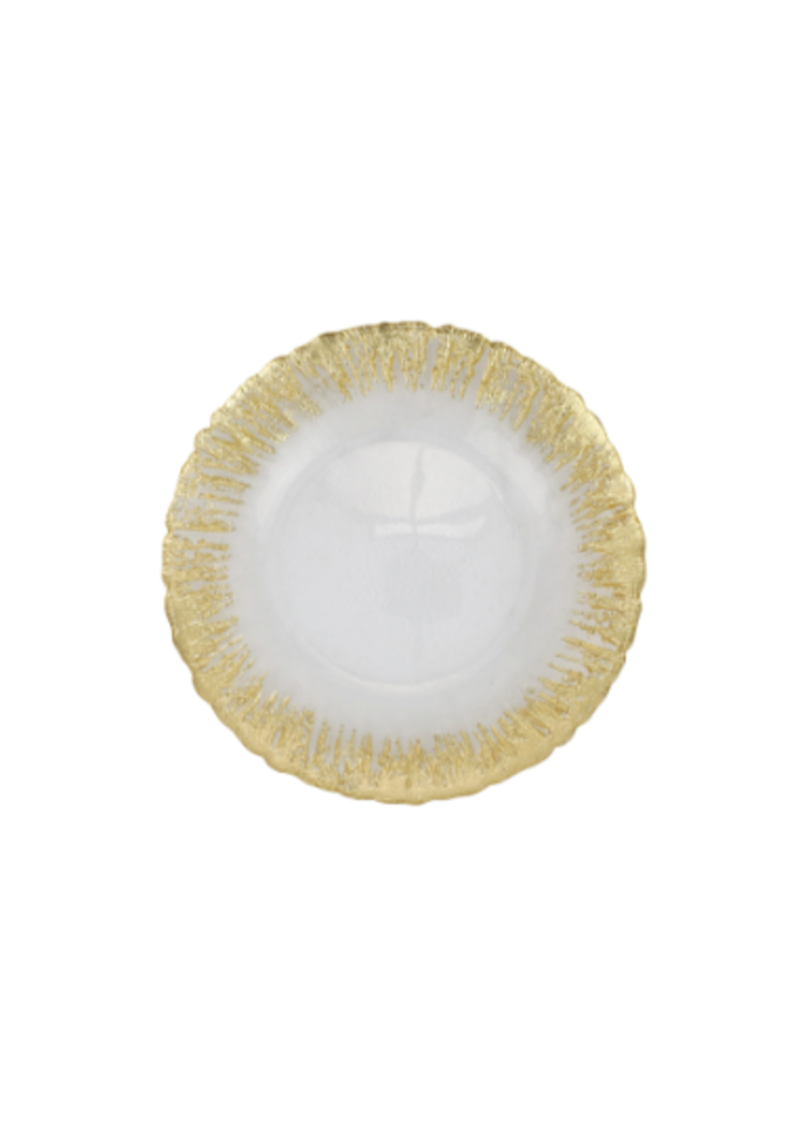 Vietri Rufolo Glass Gold Brushstroke Canape Plate