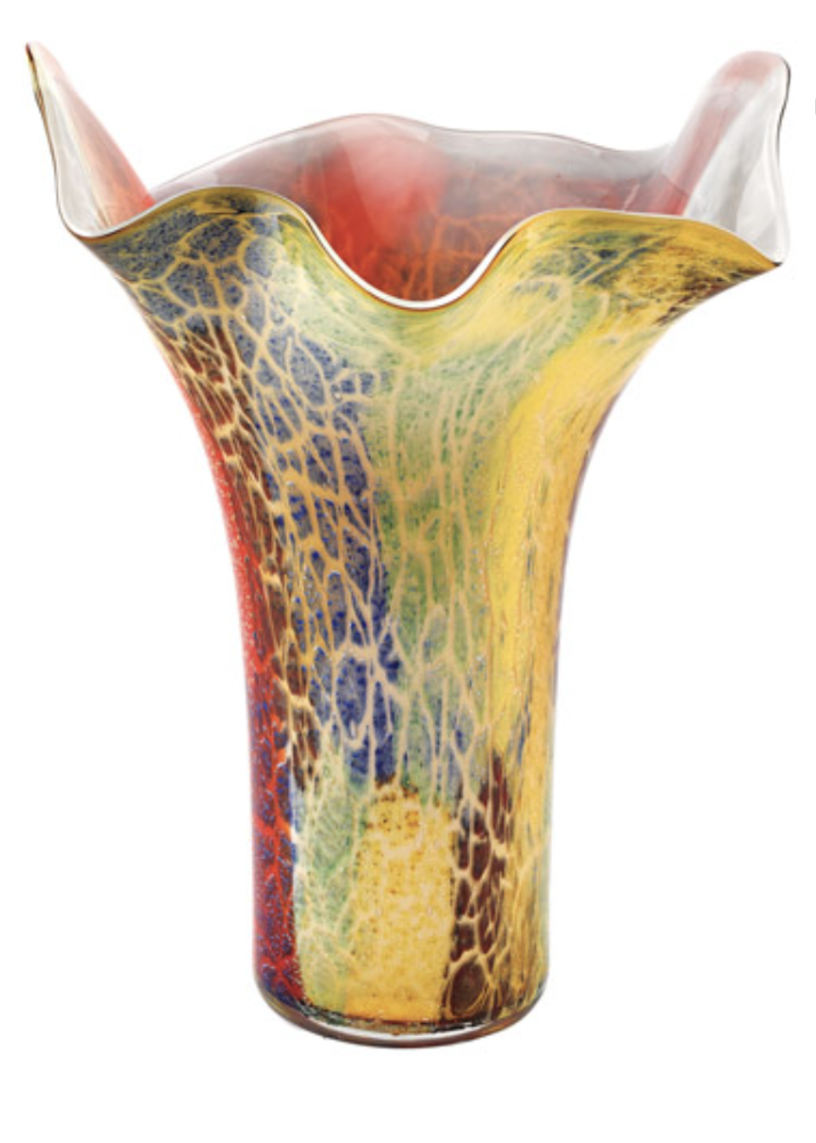 Badash Firestorm Murano Style Vase