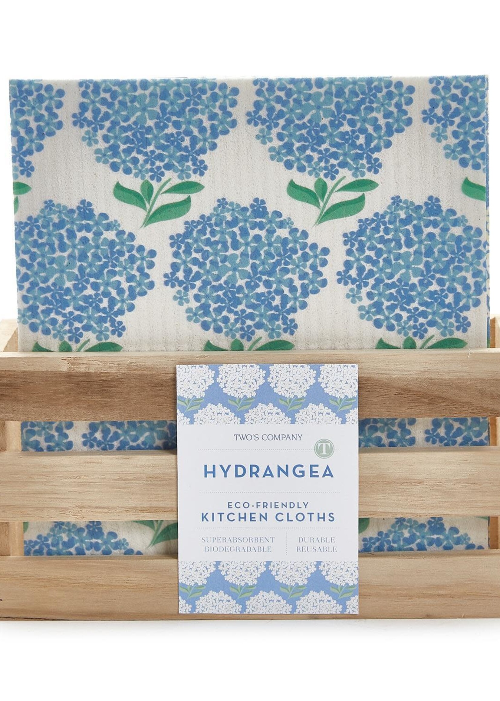 Two’s Company Hydrangea Multipurpose Biodegradable Kitchen Cloth