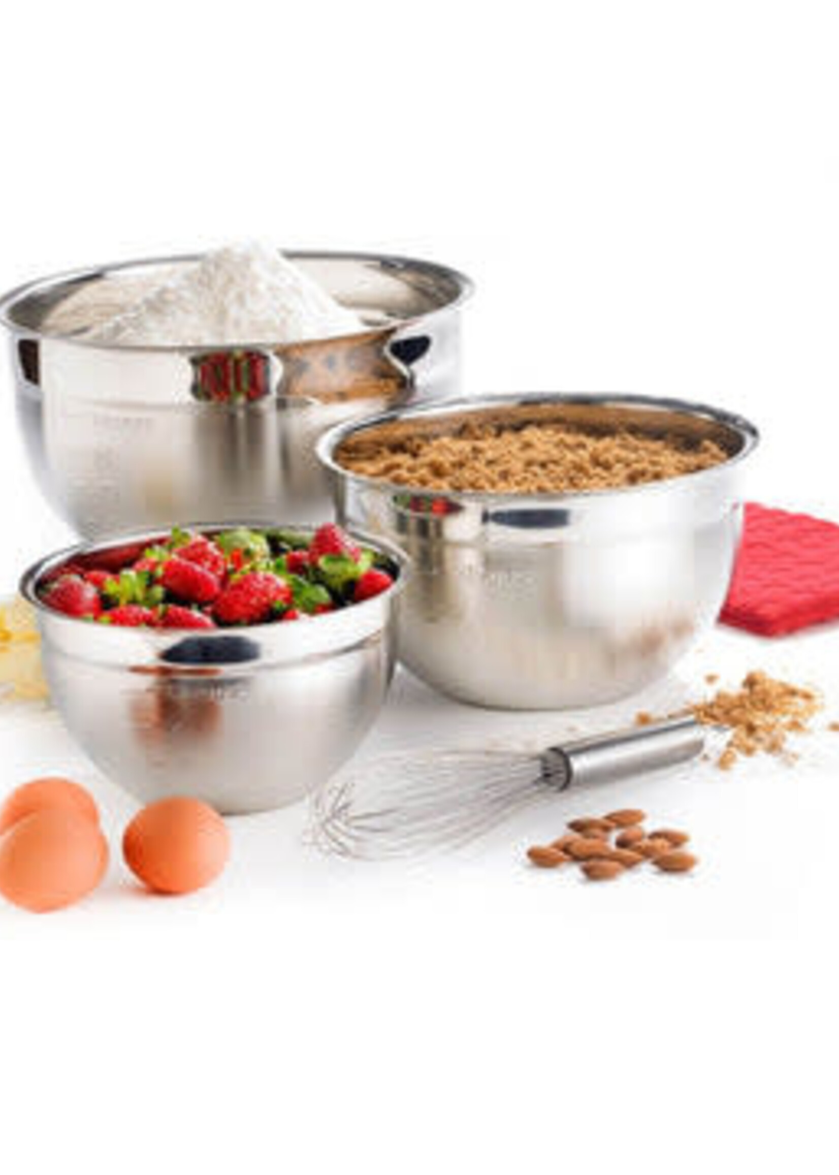 Stainless 3pc Mixing Bowl Set