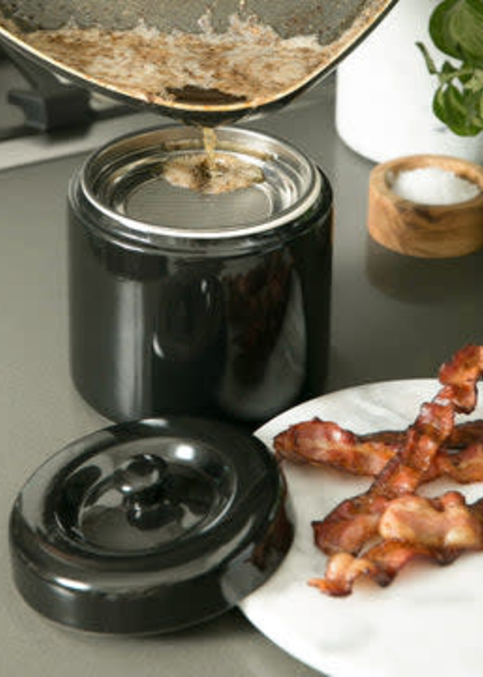 Ceramic Grease Keeper Black 6c.