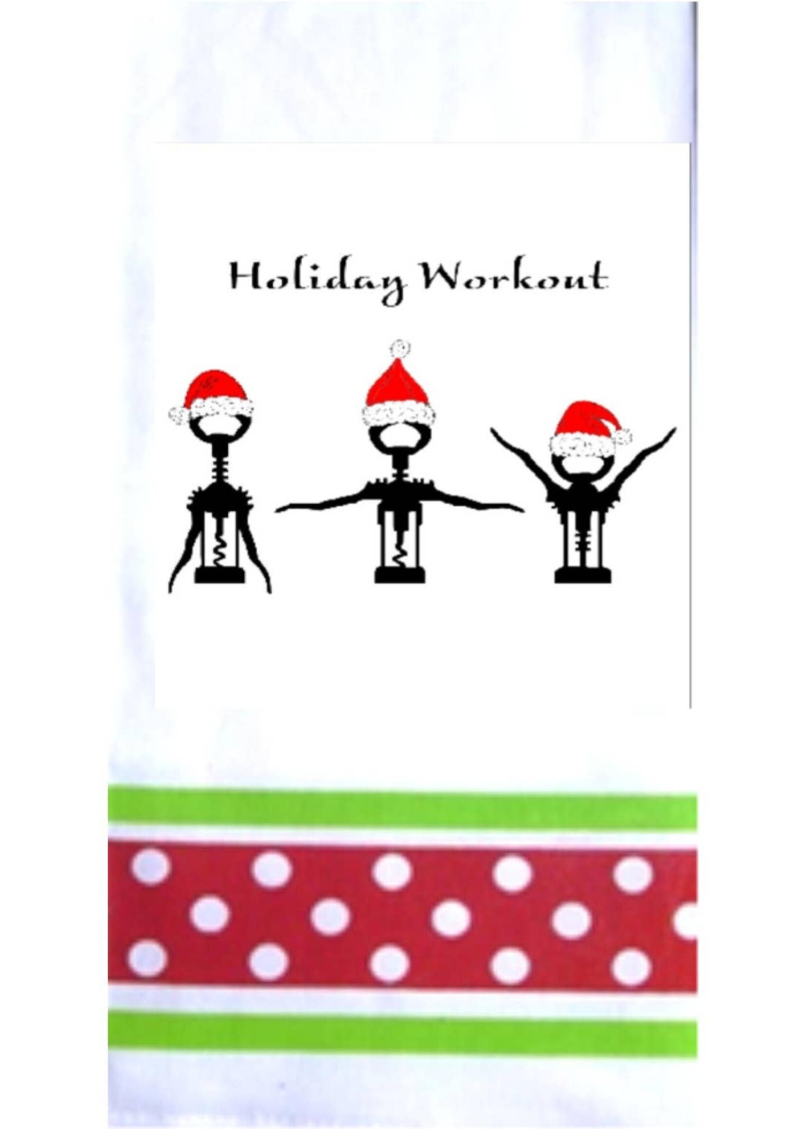 Wild Hare Designs Christmas Towel Holiday Workout