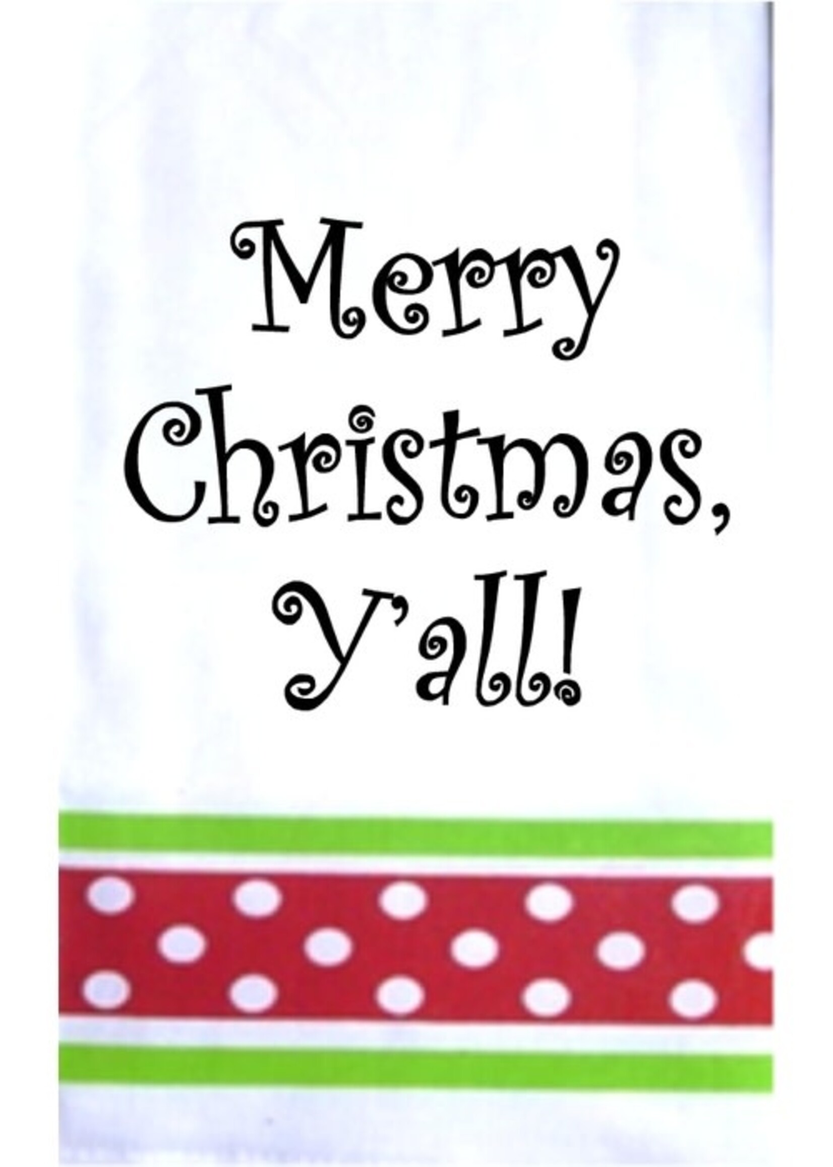 Wild Hare Designs Christmas Towel Merry Christmas, Y'all