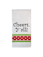 Wild Hare Designs Christmas Towel Cheers Y'all