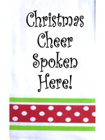 Wild Hare Designs Bistro Towel Christmas Cheer Spoken Here