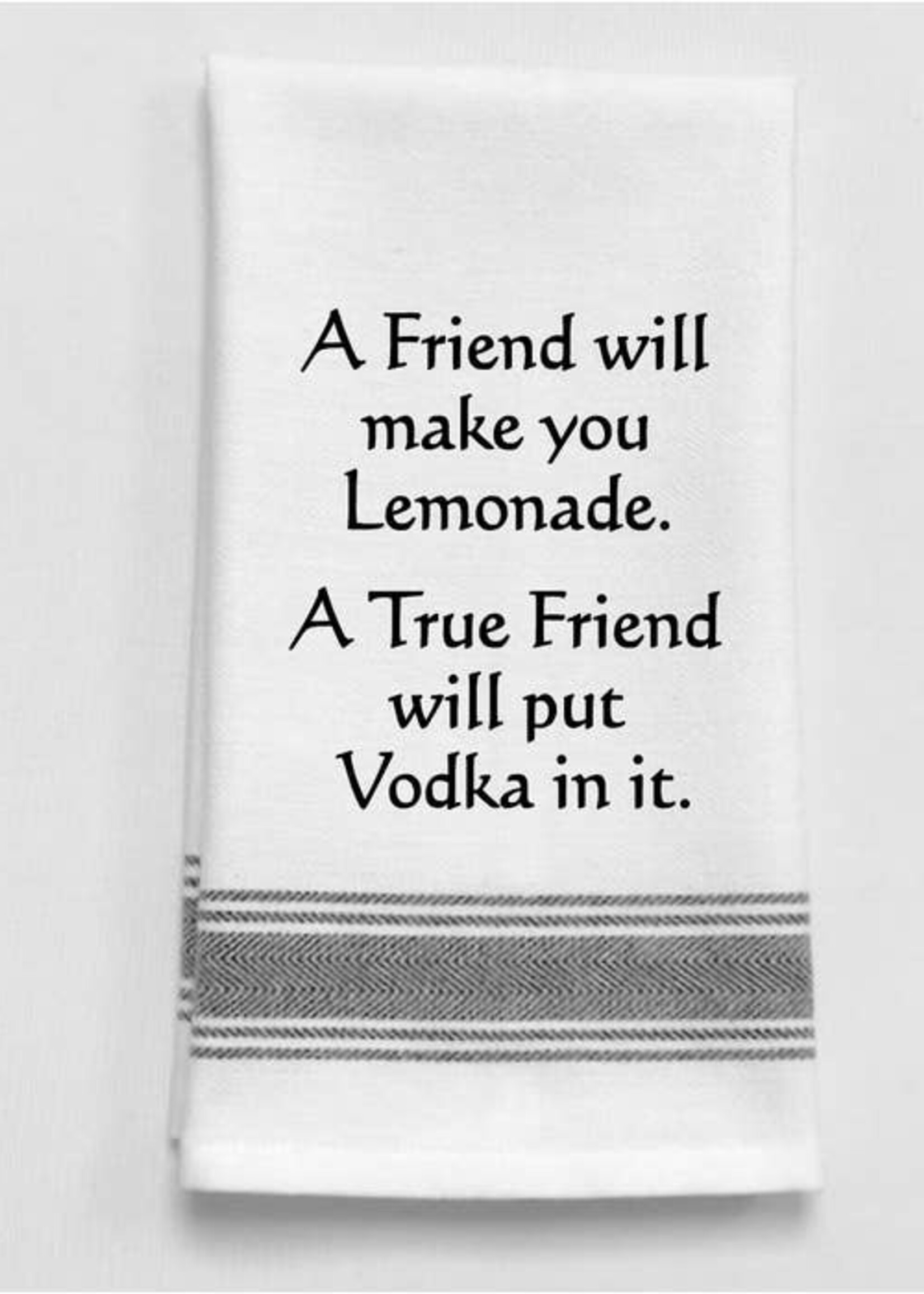 Wild Hare Designs Bistro Towel: A Friend will make you Lemonade