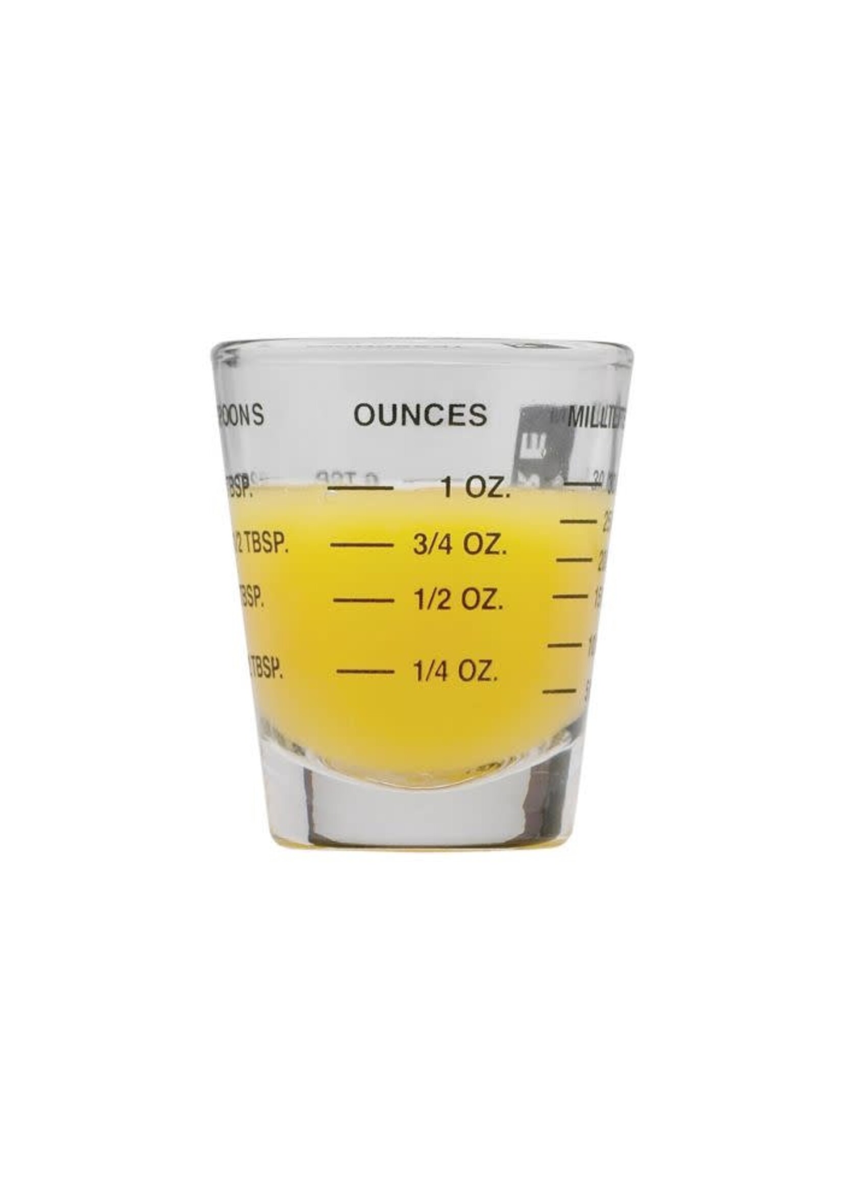 Harold Import 13211BLK Multi-Purpose Mini Measuring Glass, 1 oz, Black