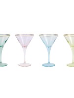Vietri Rainbow Martini Glasses Set/4