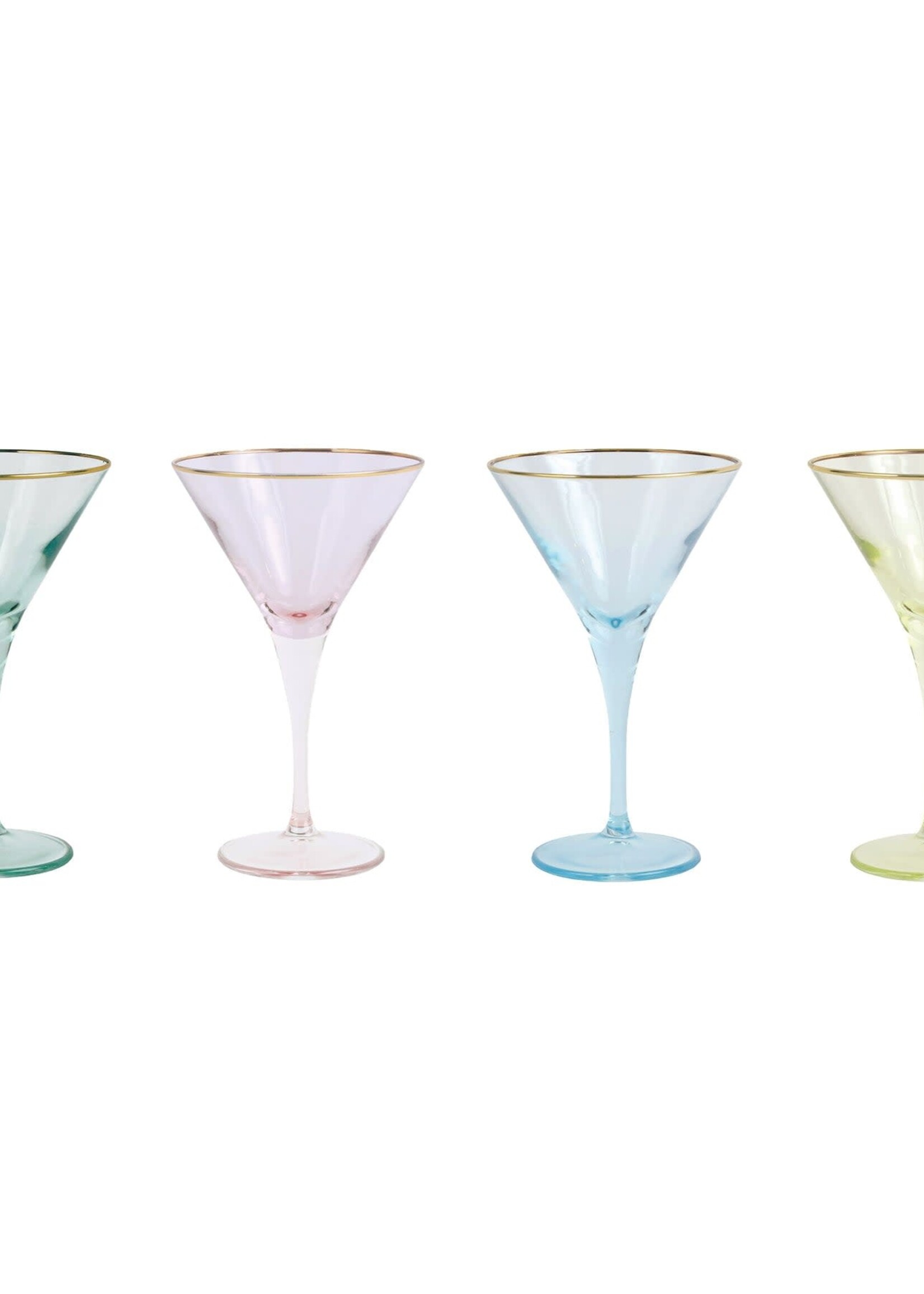 Vietri Rainbow Martini Glasses Set/4