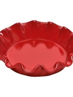Emile Henry Ruffled Pie Dish Burgundy Priced w/ Promo Price