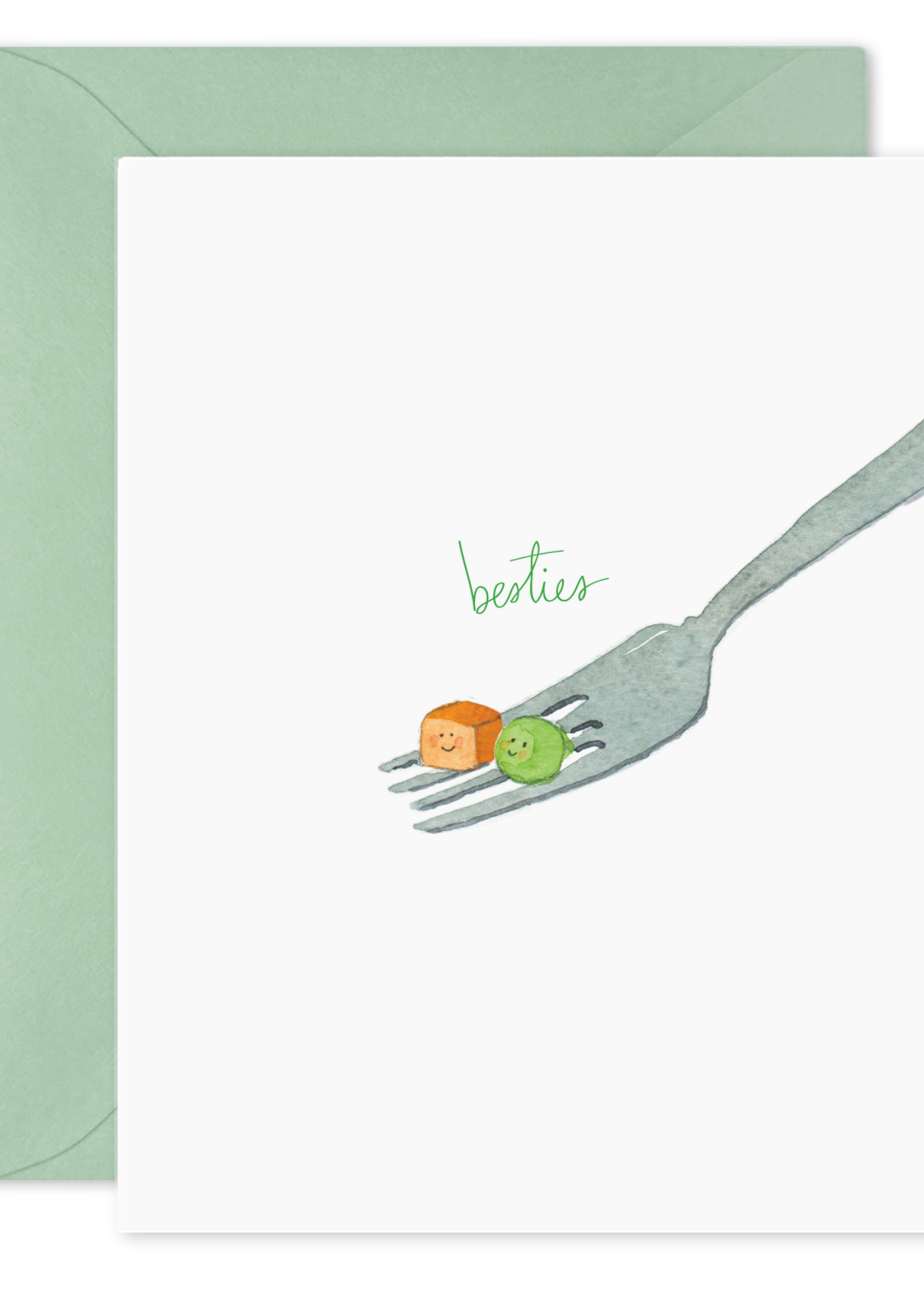 E Frances Paper Just Because Card : Besties Peas + Carrot