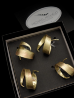 Table Art Collection Eucalyptus Napkin Rings Bronze S/4