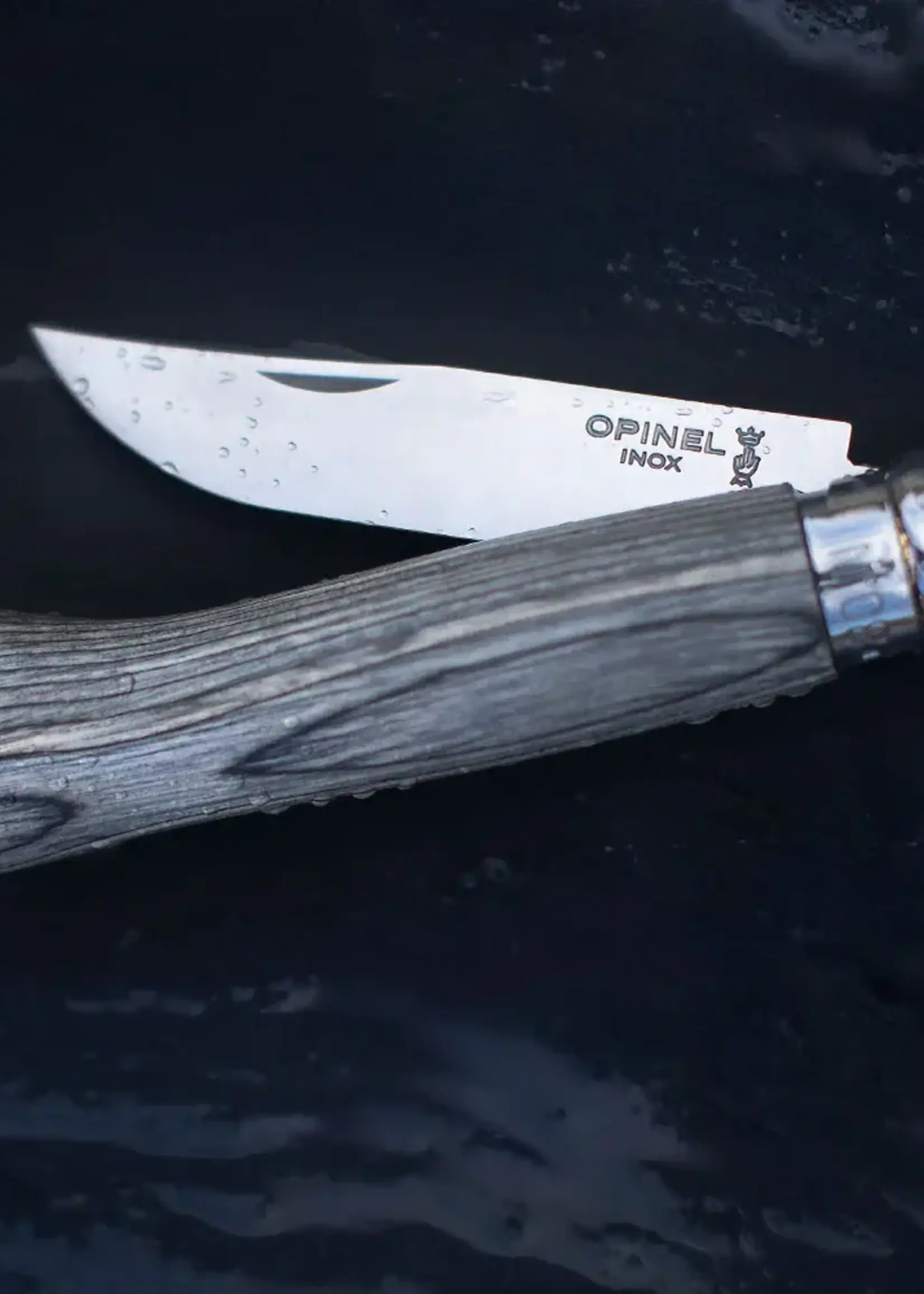 Opinel No. 08 Laminated Birch - Grey Folding Knife