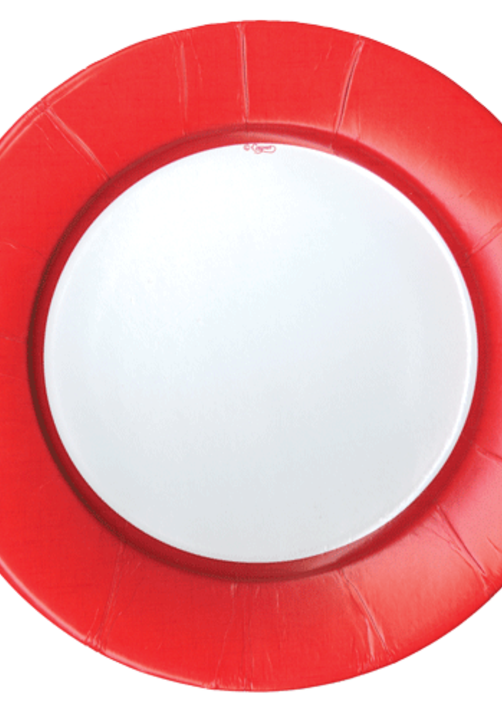 Caspari Salad Plate : Linen Red