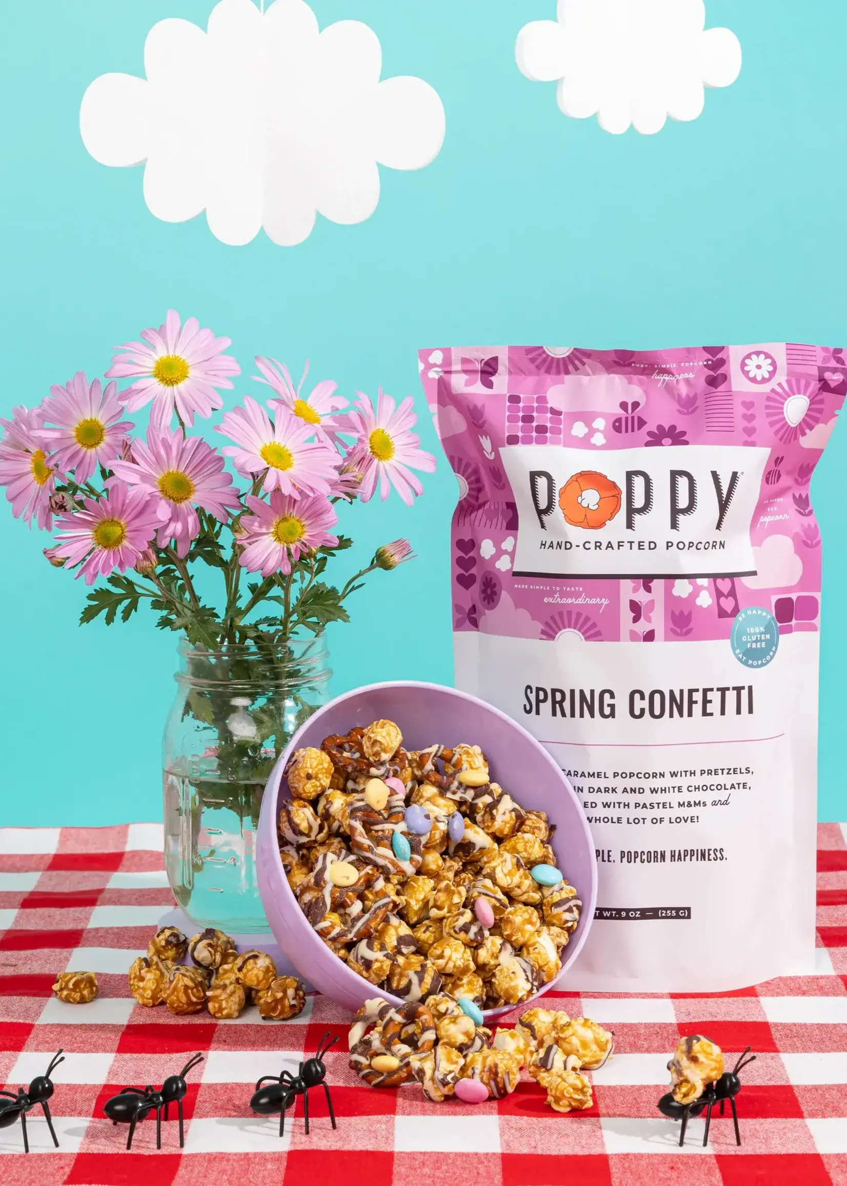 Poppy Handcrafted Popcorn Spring Confetti Market Bag